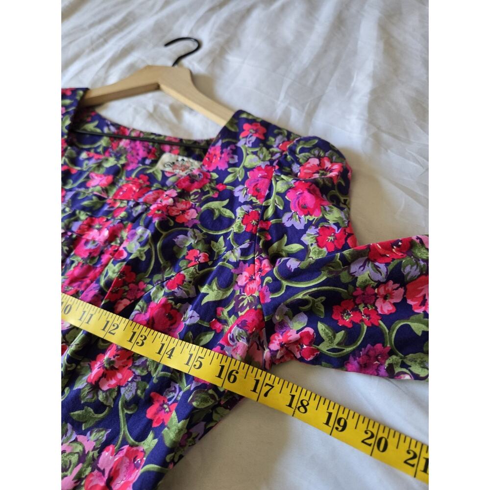 Lanz Originals 80s Pink Floral Maxi Dress Cottage Prairie Grandma Garden Party S - Picture 9 of 11